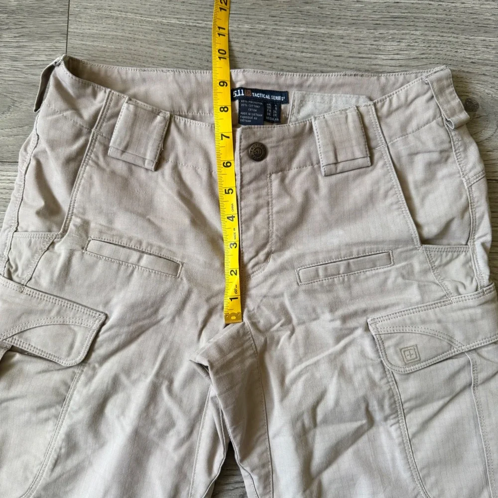 5.11 Tactical Series Womens Khaki Ripstop Cargo Pants Size 4 Regular Tan Utility